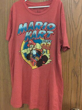 Super Mario Kart Since 92 Short Sleeve Graphic T-Shirt Red-Men's Small
